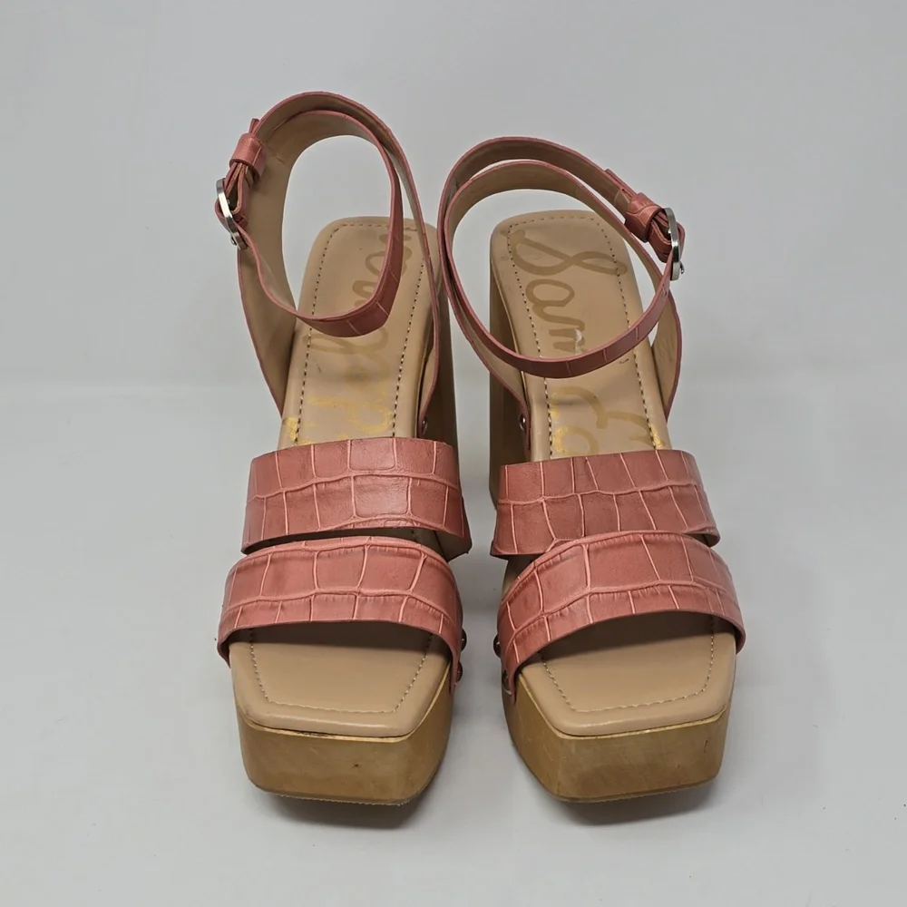 Sam Edelman Rosalind Platform High Heel Terracotta Rose Sandals Size 9
